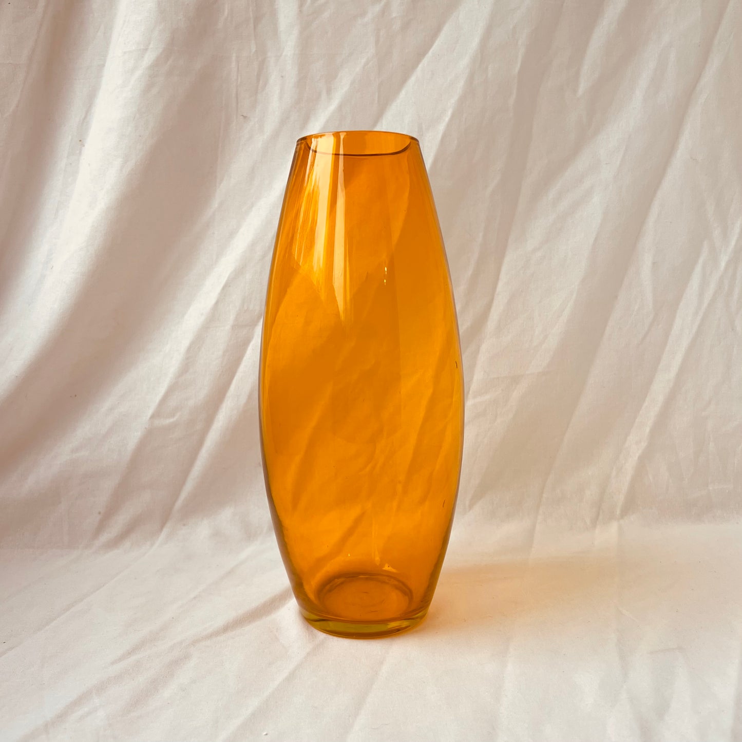 Handmade vintage amber vase