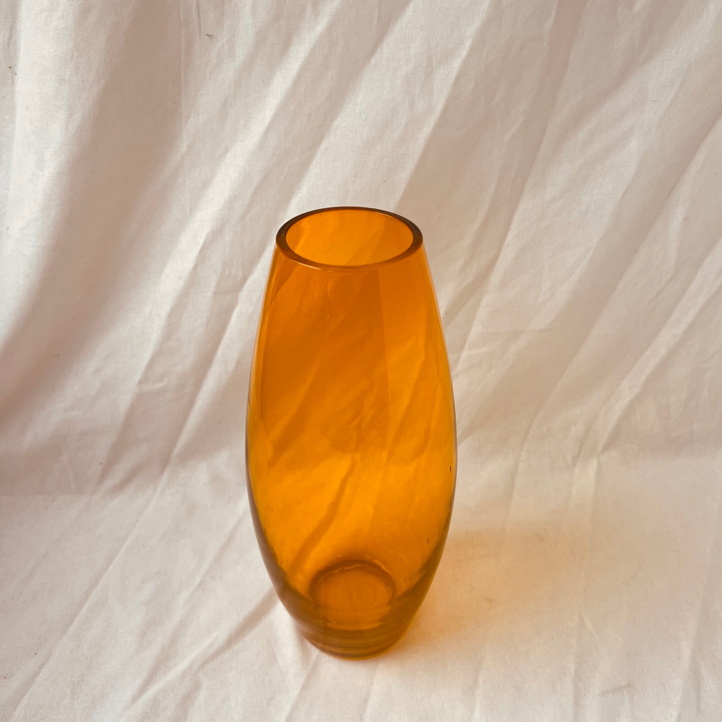 Handmade vintage amber vase